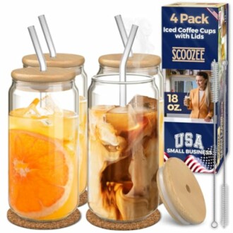 Scoozee Iced Coffee Cups with Lids