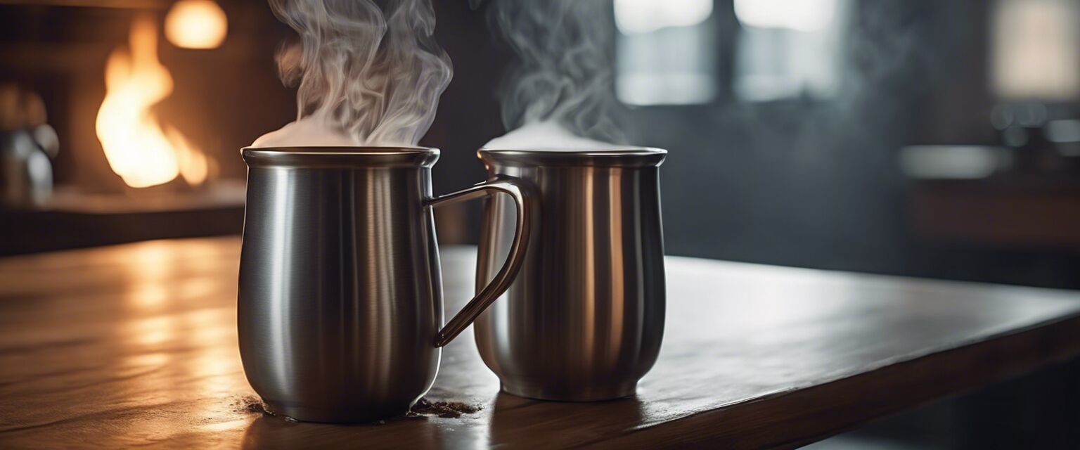 Insulated stainless steel mug