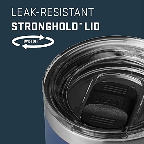 Leak-resistant stronghold lid with twist-off design